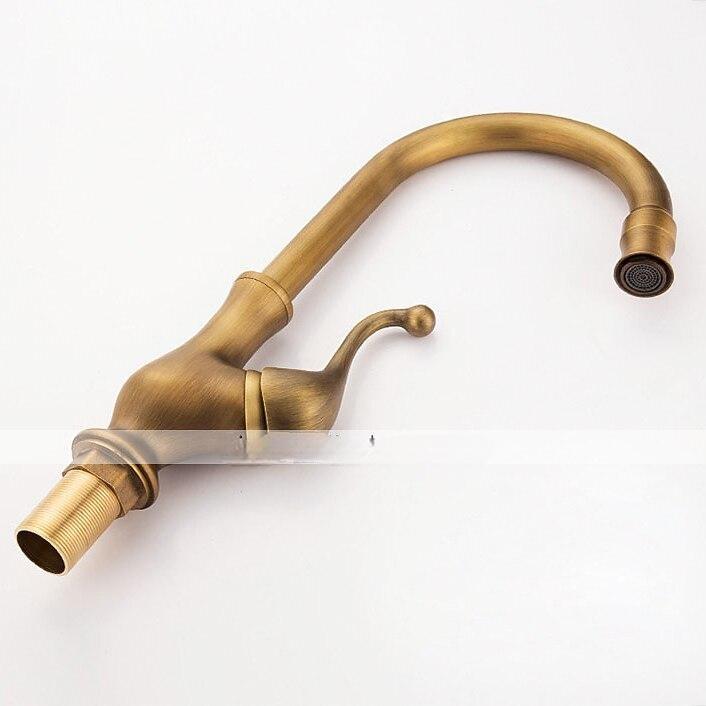 Kitchen FaucetAntique Brass Single Handle One Hole Standard Spout Centerset Contemporary Rotatable Kitchen Taps with Cold and Hot Switch 2025 - CAD $87.99 –P8