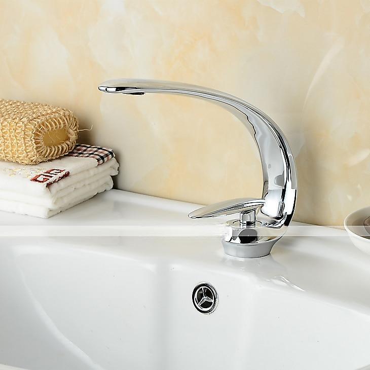 Bathroom Sink Faucet - FaucetSet Chrome Centerset One Hole / Single Handle One HoleBath Taps 2025 - CAD $103.99 –P2