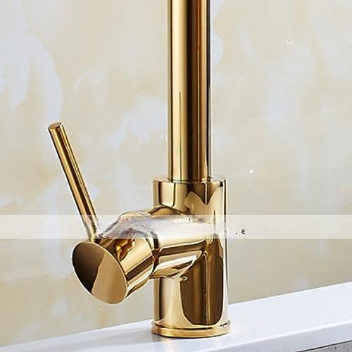 Kitchen Faucet - Single Handle One Hole Electroplated Pull-Out / ­Pull-Down / Tall / ­High Arc Free Standing Ordinary Kitchen Taps 2025 - CAD $127.99 –P1
