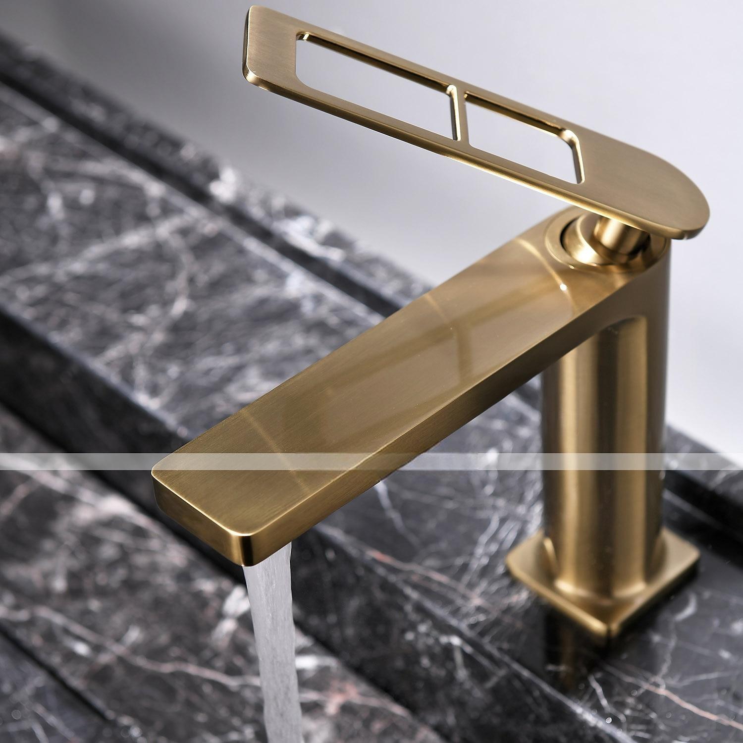 Single Handle Bathroom Faucet, Painted Finishes/Electroplated/Chrome One Hole Centerset, Brass Bathroom Sink Faucet with Hollow Handle 2025 - CAD $143.99 –P10