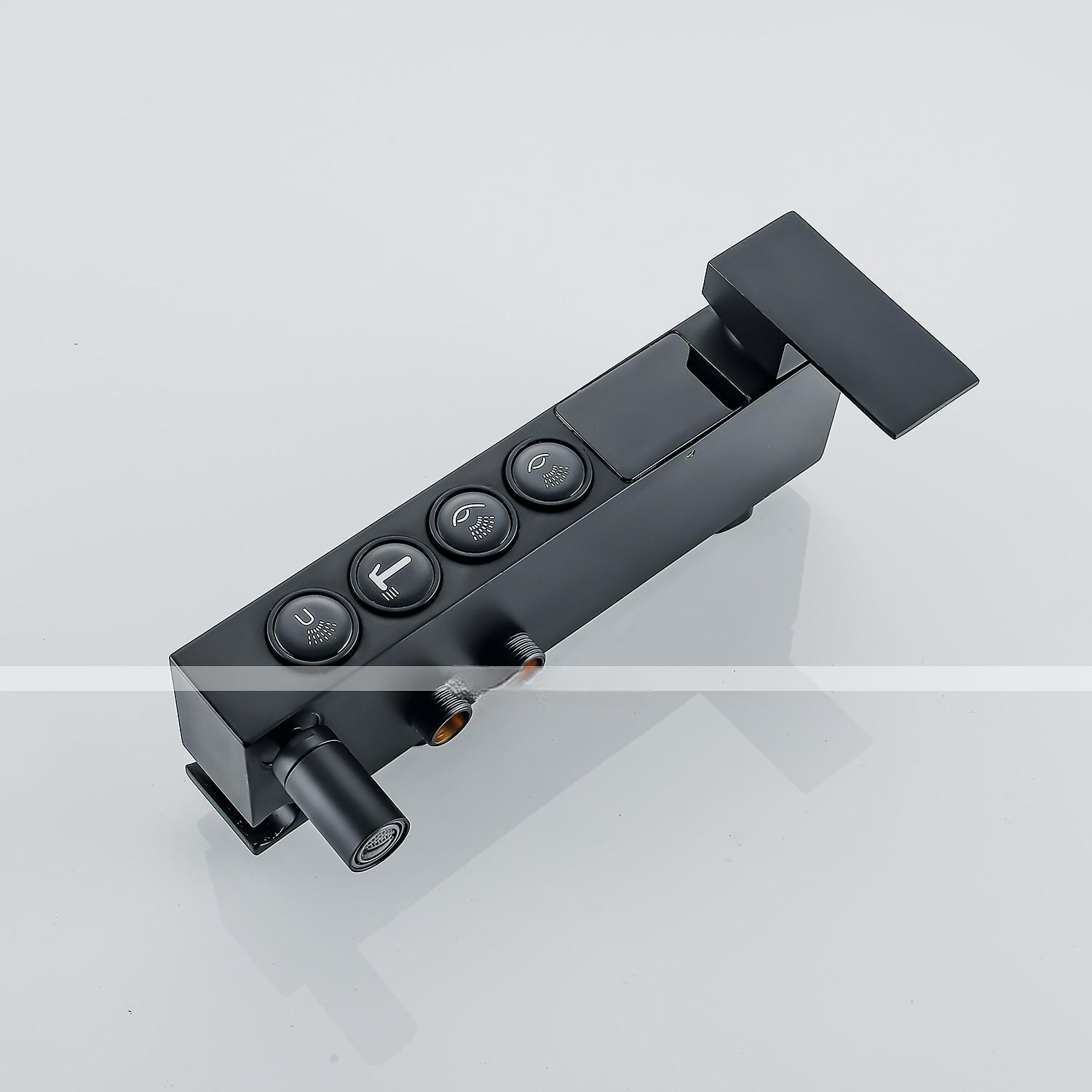 Shower Faucet with LED Display Thermostatic Mixer valve Set Handshower Included Pullout/Shelf Rainfall Shower Electroplated Mount Outside Ceramic Valve Bath Shower Mixer Taps 2025 - CAD $446.99 –P14