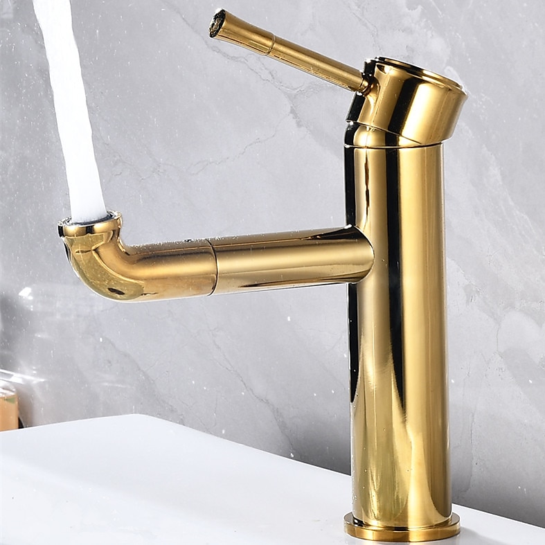 Bathroom Sink Faucet - Pull Out Oil-Rubbed Bronze / Antique Brass Centerset Single Handle One Holebath Taps 2025 - CAD $111.99 –P6