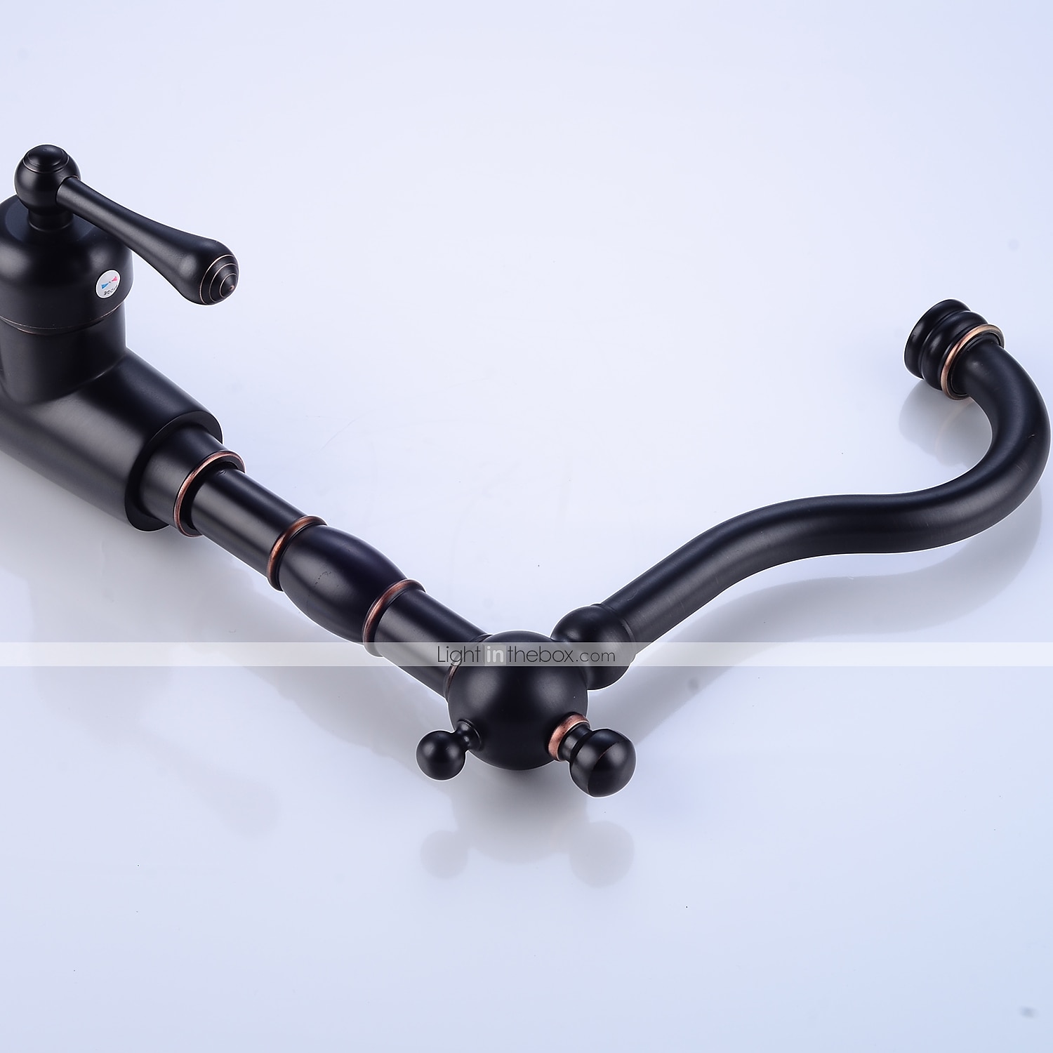 Kitchen FaucetORB Rotatable Retro Style Single Handle One Hole Standard Spout Centerset Contemporary Antique Kitchen Taps with Hot and Cold Switch 2025 - CAD $111.99 –P5