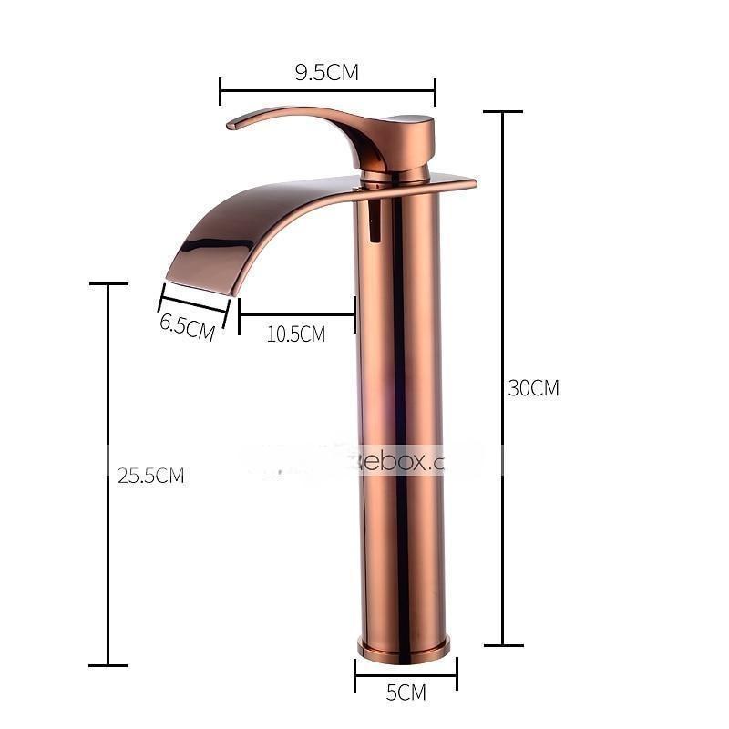 Bathroom Sink Mixer Faucet Tall with Drain, Basin Vessel Tap Ceramic Valve Single Handle Deck Mounted ORB/Rose Gold/Bursh Nickel 2025 - CAD $119.99 –P1