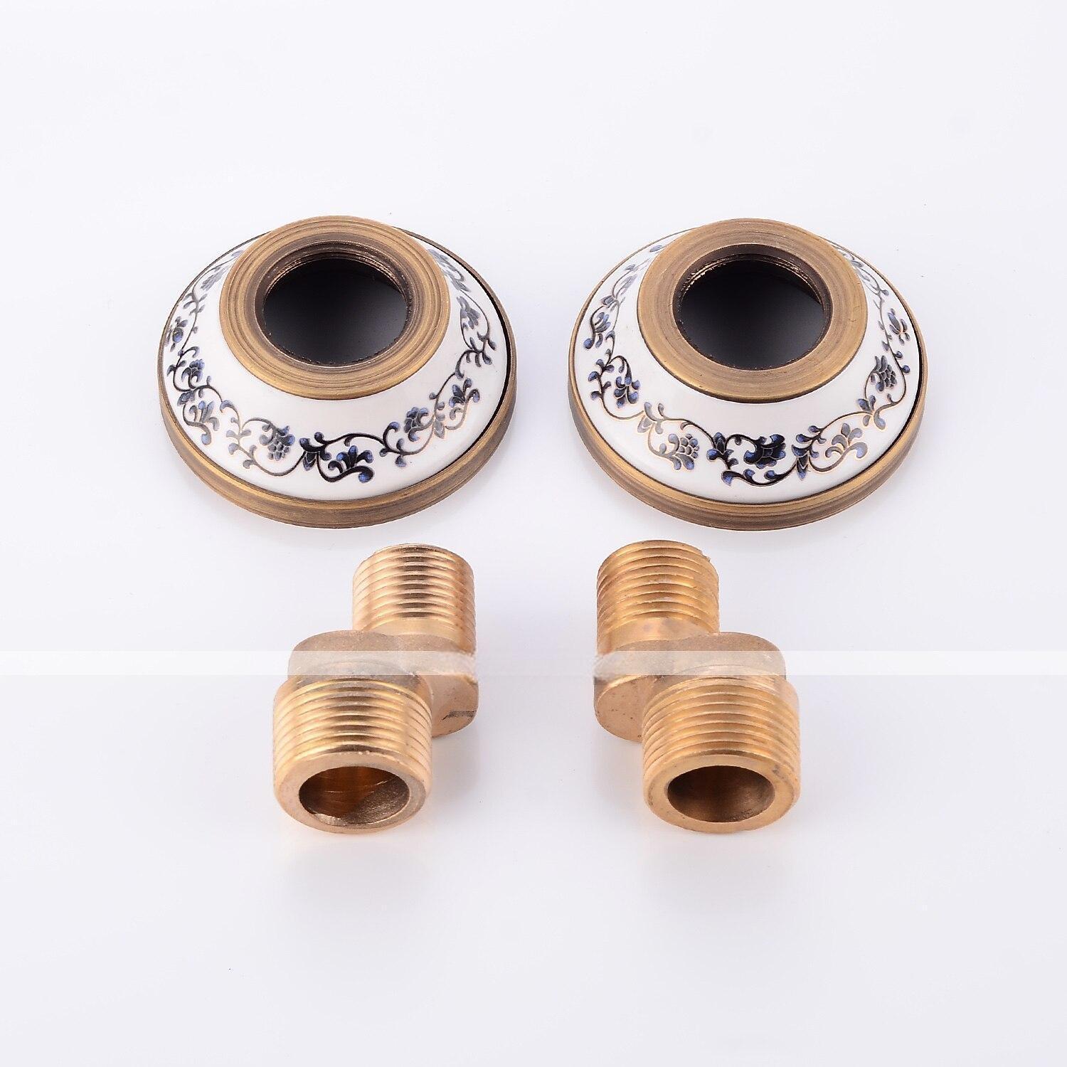 Shower FaucetShower System Set - Handshower Included pullout Waterfall Vintage Style / Country Antique Brass Mount Outside Ceramic Valve Bath Shower Mixer Taps 2025 - CAD $303.99 –P4
