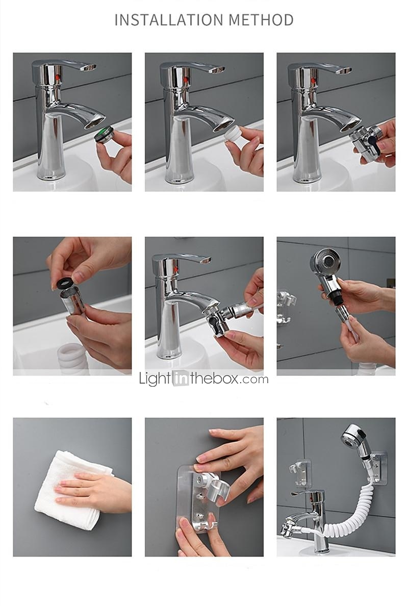 Bathroom Wash Face Basin Water Tap External Shower Head Toilet Hold Filter Flexible Hair Washing Faucet Rinser Extension Set 2025 - CAD $12.99 –P1