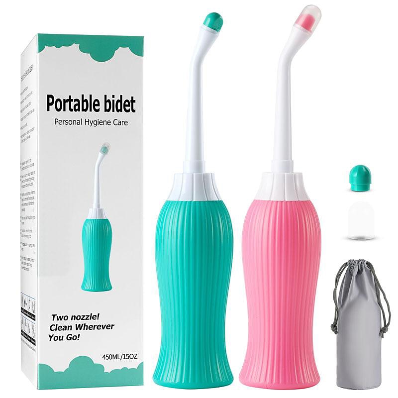 450ml Protable Bidet Sprayer for Toilet with 2 Detachable Nozzle & Head Handheld Personal Bidet Shattaf Cleaning Personal Hygiene Washing 2025 - CAD $7.99 –P1