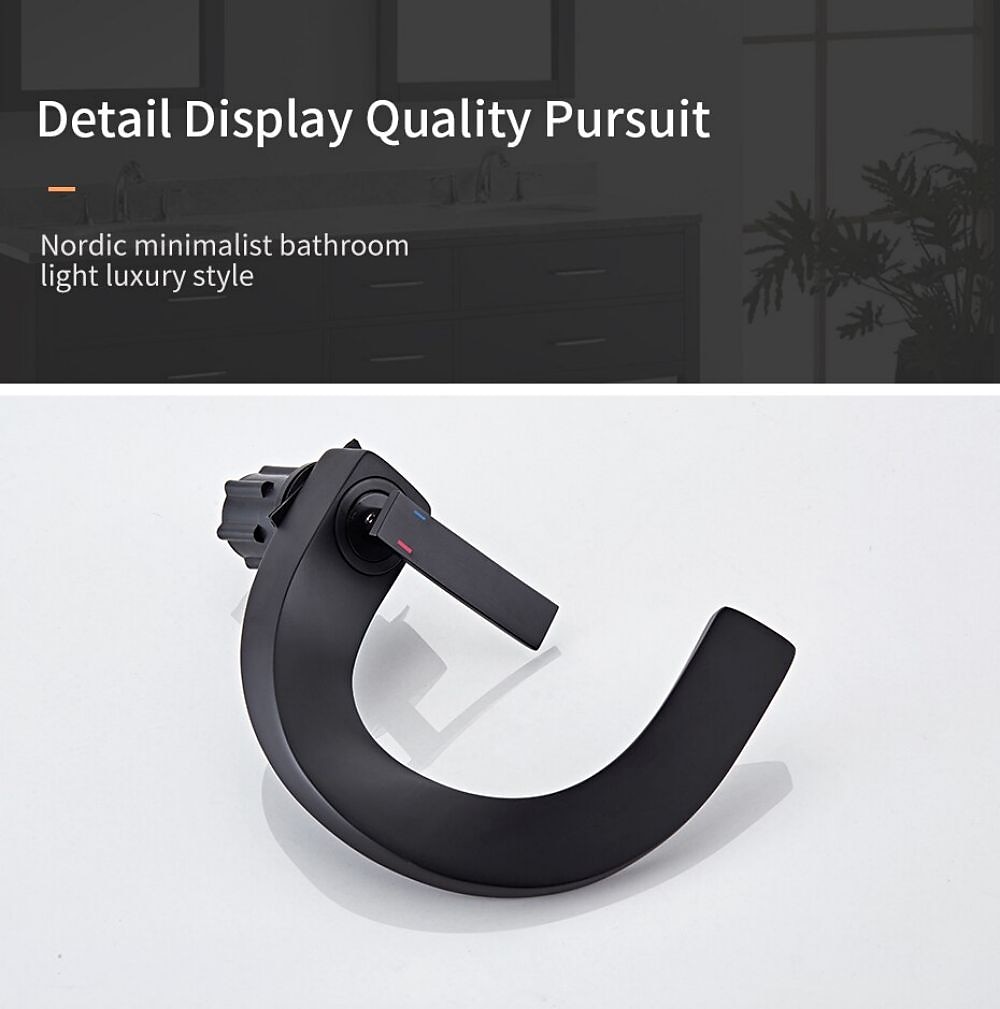 Bathroom Sink Mixer Faucet, Mono Wash Basin Single Handle Basin Taps Washroom, Monobloc Vessel Water Brass Tap Deck Mounted with Hot and Cold Hose 2025 - CAD $135.99 –P6