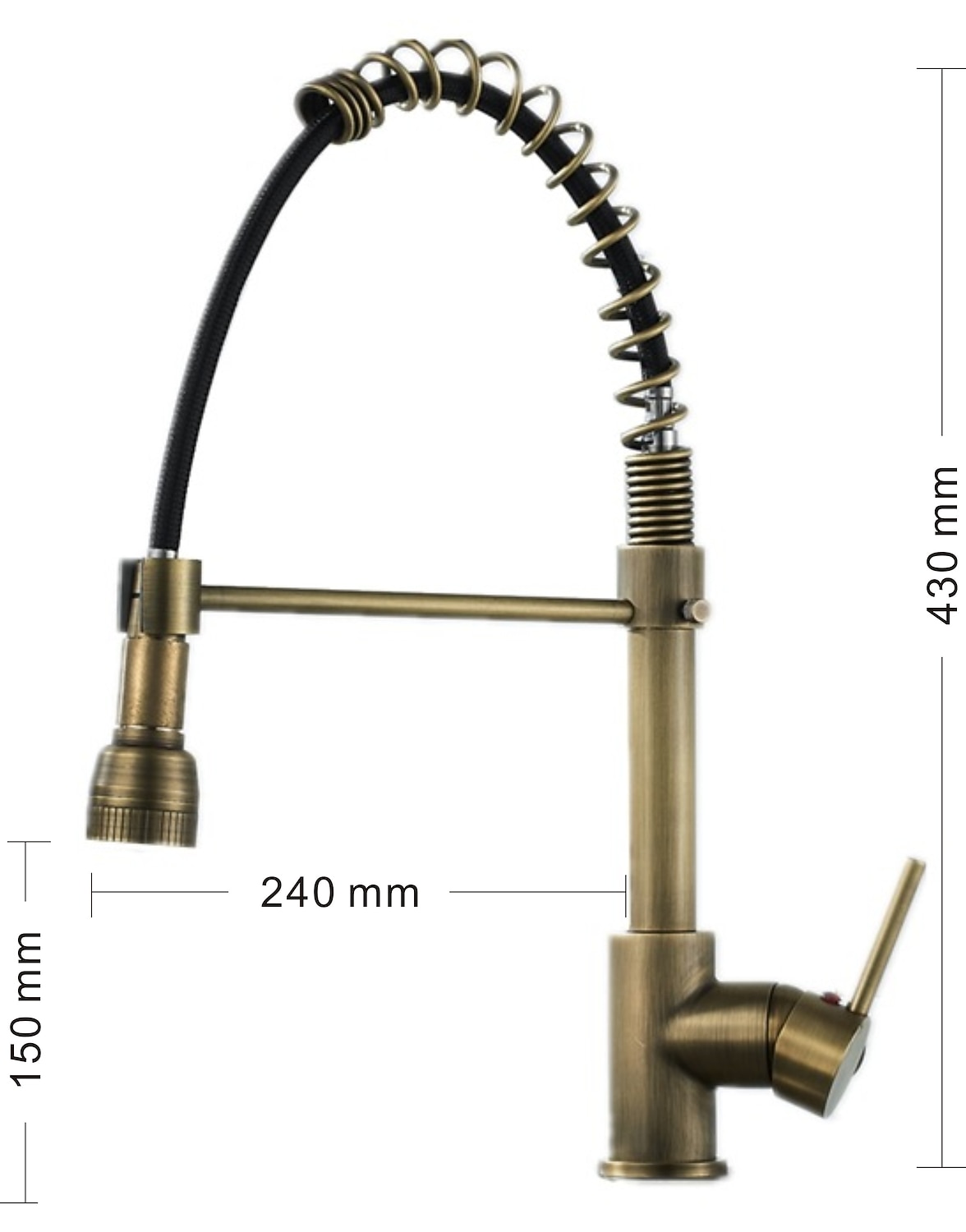 Kitchen FaucetBrass Pull-out/Pull-down Rotatable Single Handle One Hole Multi-function Water Mode Brass Kitchen Taps with Soap Dispenser 2025 - CAD $143.99 –P1