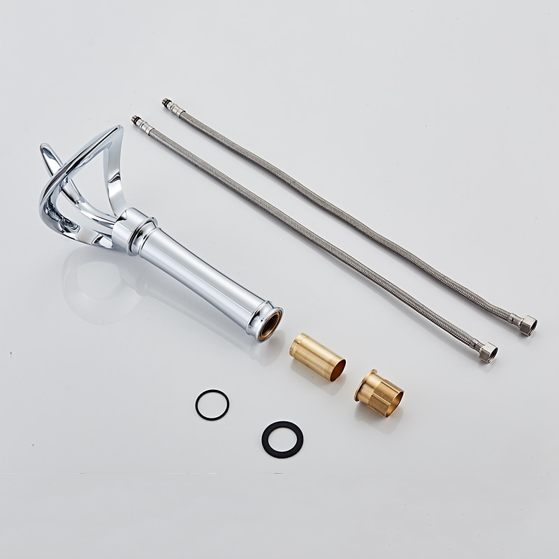 Bathroom Sink Faucet Waterfall Spout, Brass Mixer Basin Taps, Single Handle One Hole Bath Taps Painted Finishes Tall Body Modern Style 2025 - CAD $175.89 –P9