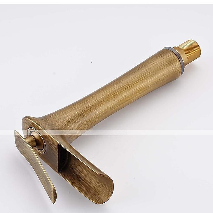 Bathroom Sink Faucet,Brass Waterfall Centerset Single Handle One Hole Bath Taps 2025 - CAD $119.99 –P7