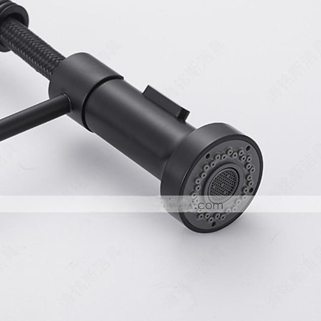 Kitchen Sink Mixer Faucet with Pull Down Sprayer 360 swivel High Arc Single Handle Spring Kitchen Taps Deck Mounted One Hole Brass Kitchen Sink Faucet Centerset Water Taps 2025 - CAD $103.99 –P10