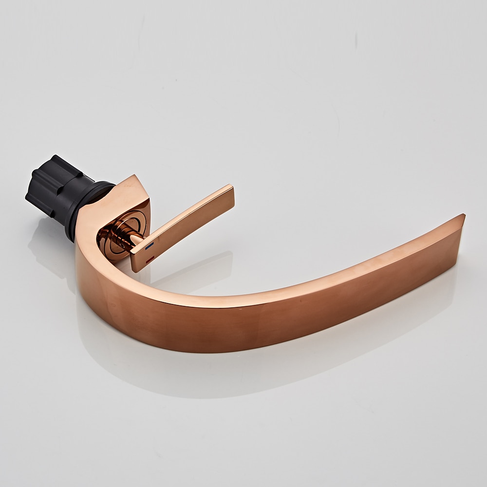 Bathroom Sink Mixer Faucet, Monobloc Washroom Brass Basin Taps Single Handle One Hole Deck Mounted, with Hot and Cold Hose, Chrome Oil-rubbed Bronze Brushed Golden Black Taps 2025 - CAD $87.99 –P13