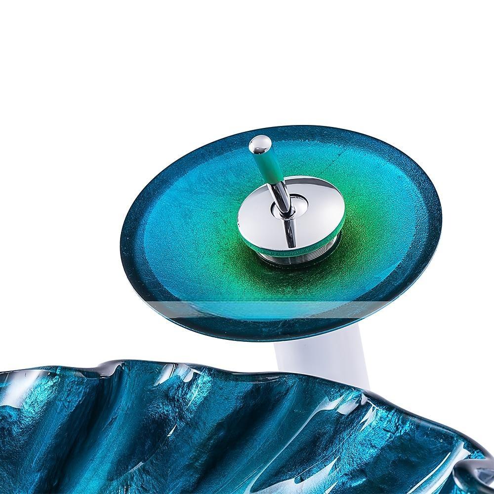 Bathroom Sink / Bathroom Faucet / Bathroom Mounting Ring Contemporary / Antique - Tempered Glass Round Vessel Sink 2025 - CAD $398.99 –P5