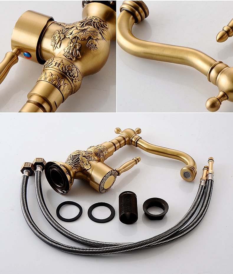 Bathroom Sink Faucet Centerset Brass Centerset Single Handle One Hole Bath Taps 2025 - CAD $159.99 –P1
