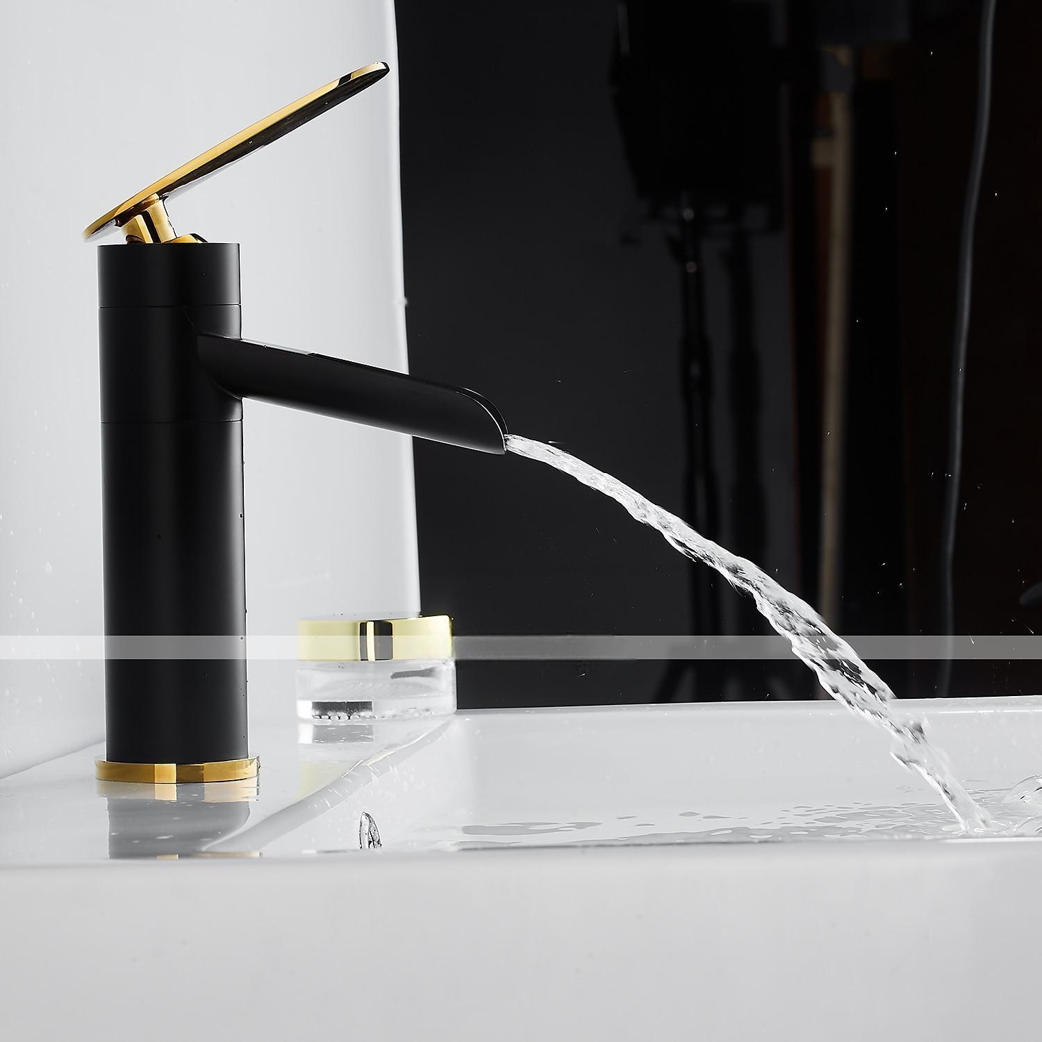 Bathroom Sink Faucet,Rotatable Electroplated Centerset Single Handle One Hole Bath Taps with Hot and Cold Switch 2025 - CAD $95.99 –P3
