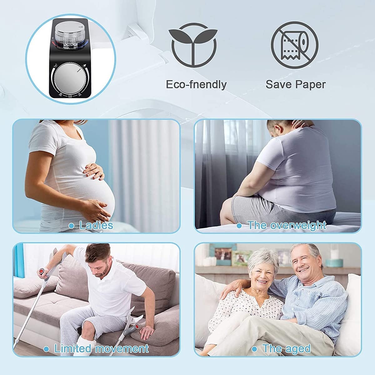Bidet Attachment for Toilet -Self Cleaning Dual Nozzle Non-Electric Bidet Cold & Warm Fresh Water Bidet Sprayer With Temperature & Pressure Controls 2025 - CAD $71.99 –P4