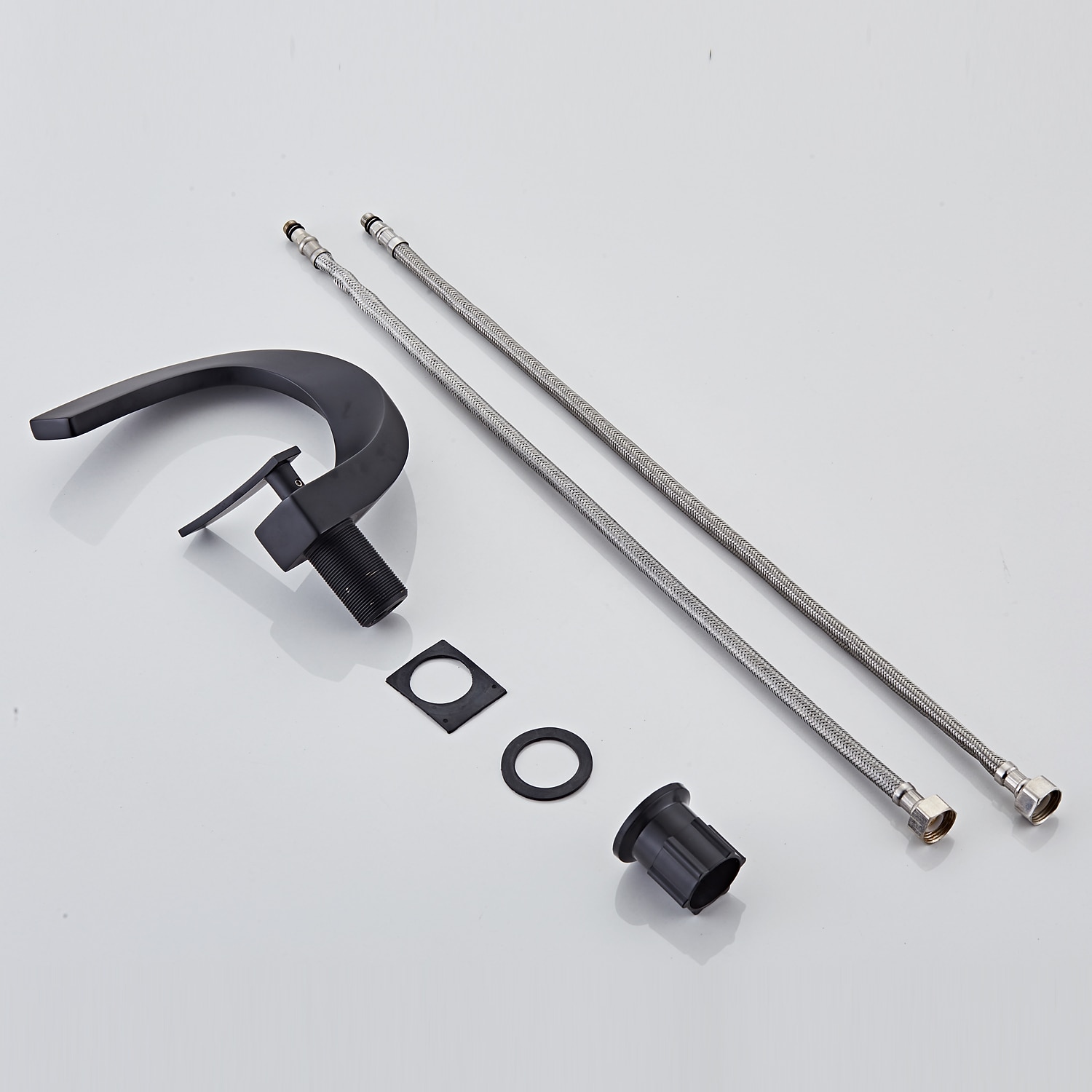 Bathroom Sink Mixer Faucet, Mono Wash Basin Single Handle Basin Taps Washroom, Monobloc Vessel Water Brass Tap Deck Mounted with Hot and Cold Hose 2025 - CAD $135.99 –P11