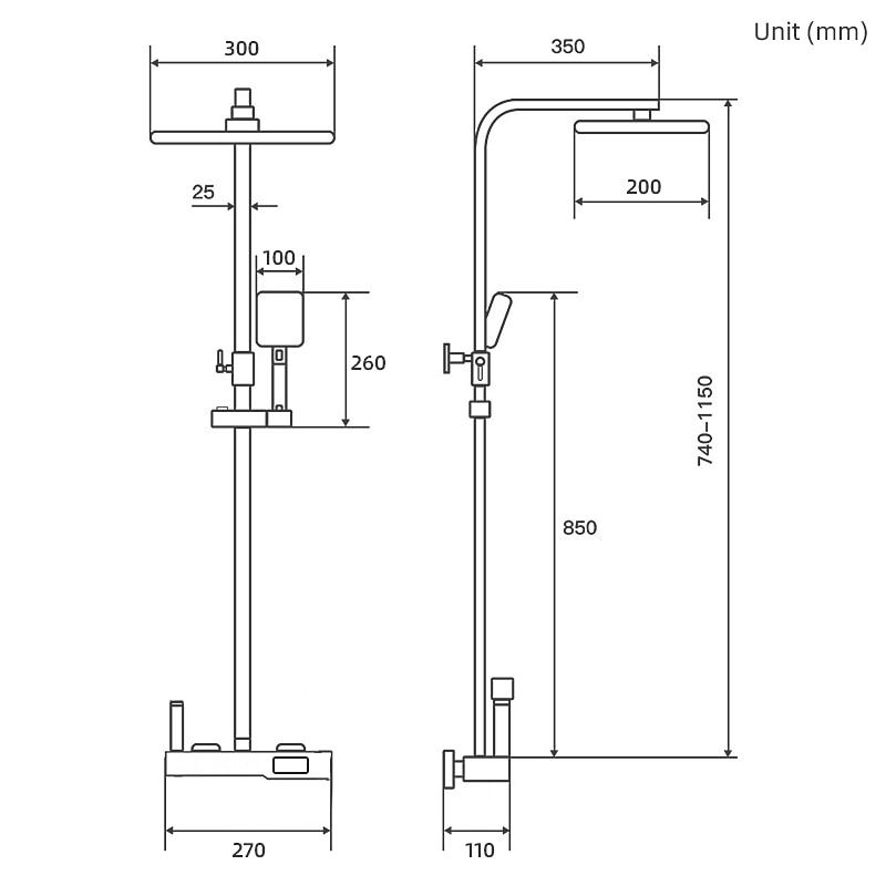Shower FaucetRainfall Shower Set Piano Digital Intelligent Brass Bathroom Faucets Hot Cold Waterfall Tap Rainfall Gray/White/Black Shower System 2025 - CAD $446.99 –P1