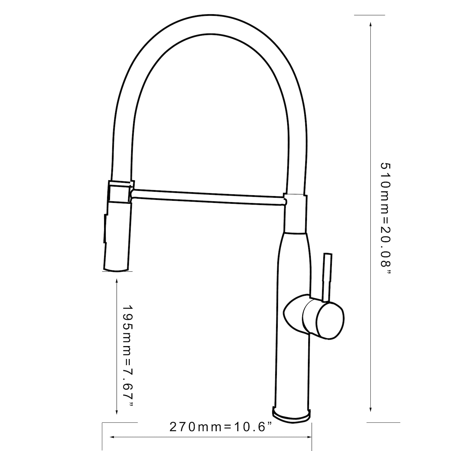 Single Handle Kitchen FaucetOne Hole Nickel Brushed Pull-out/Pull-down Rotatable Vessel Stainless Steel Contemporary Kitchen Taps with Cold and Hot Water 2025 - CAD $127.99 –P8