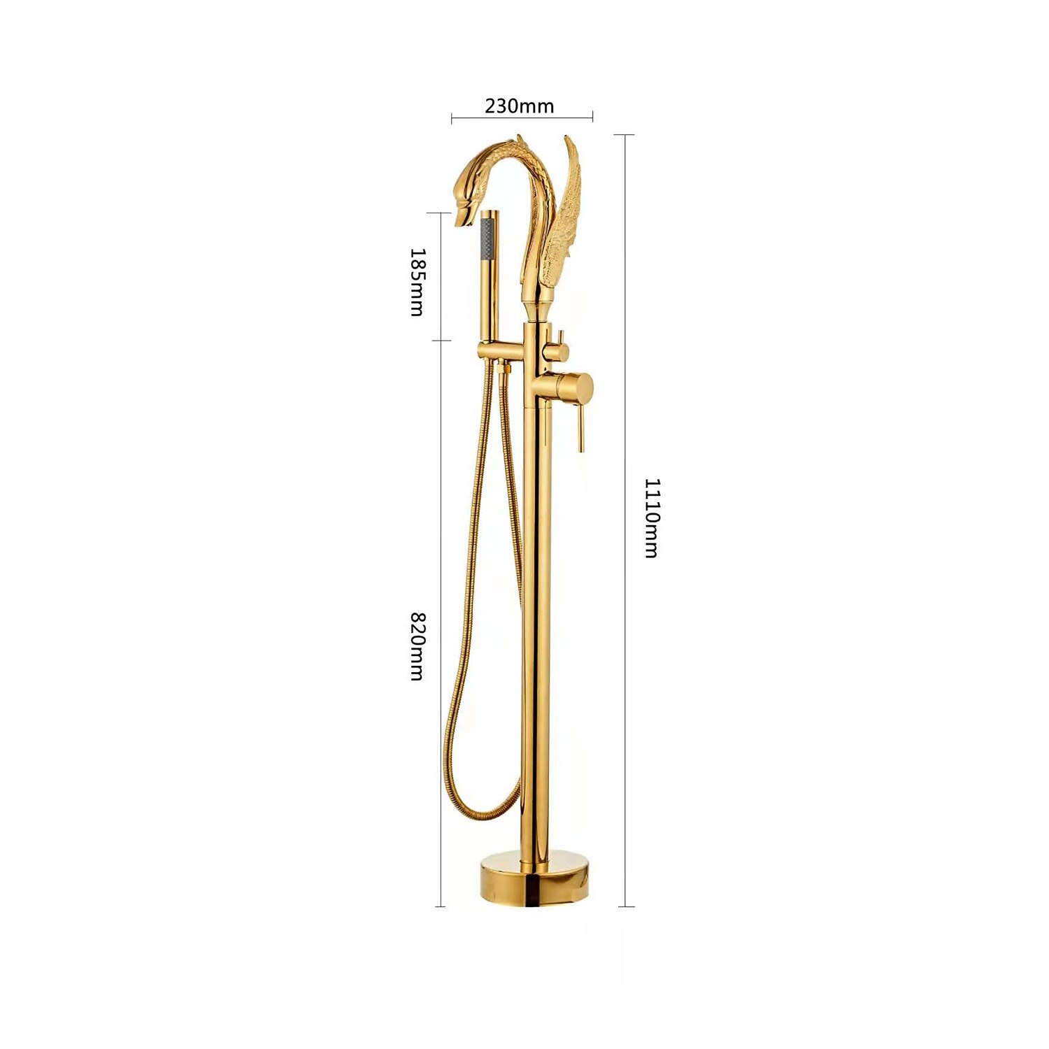 Bathtub Faucet - Contemporary Chrome Floor Mounted Ceramic Valve Bath Shower Mixer Taps 2025 - CAD $637.99 –P1