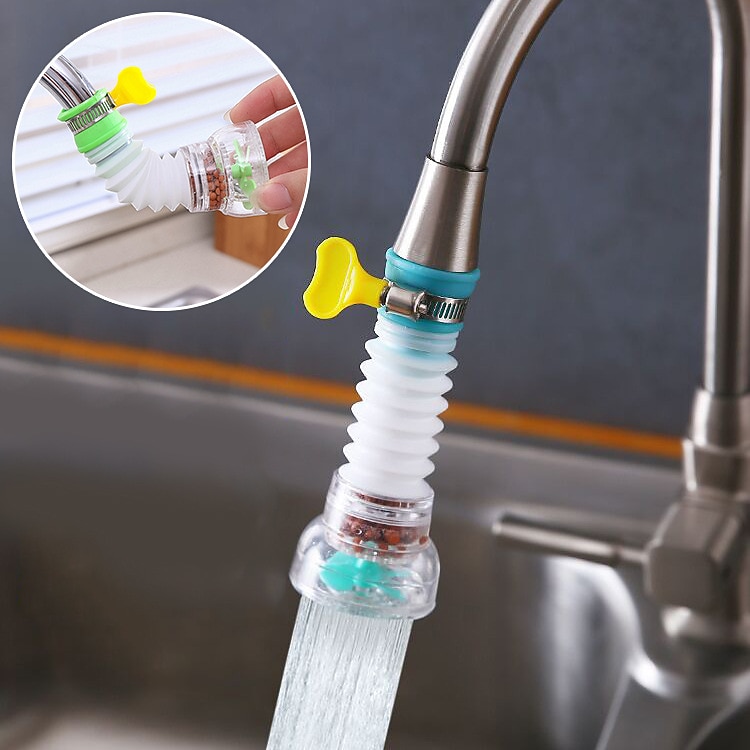 2Pcs Kitchen Water Filter Faucet Head Replacement 360 Adjustable Flexible Tap Extender Water Saving Sprayer Aerator Nozzle Attachment Diffuser Bathroom Accessories 2025 - CAD $9.99 –P2