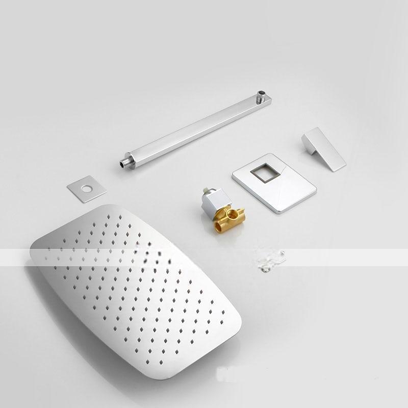 Concealed Shower Faucet Combo Set 12" Shower Head Shower System Mixer Rough In Valve Rainfall Shower Head Wall Mounted Tub and Shower Trim Kit Bathroom Bath 2025 - CAD $191.99 –P4
