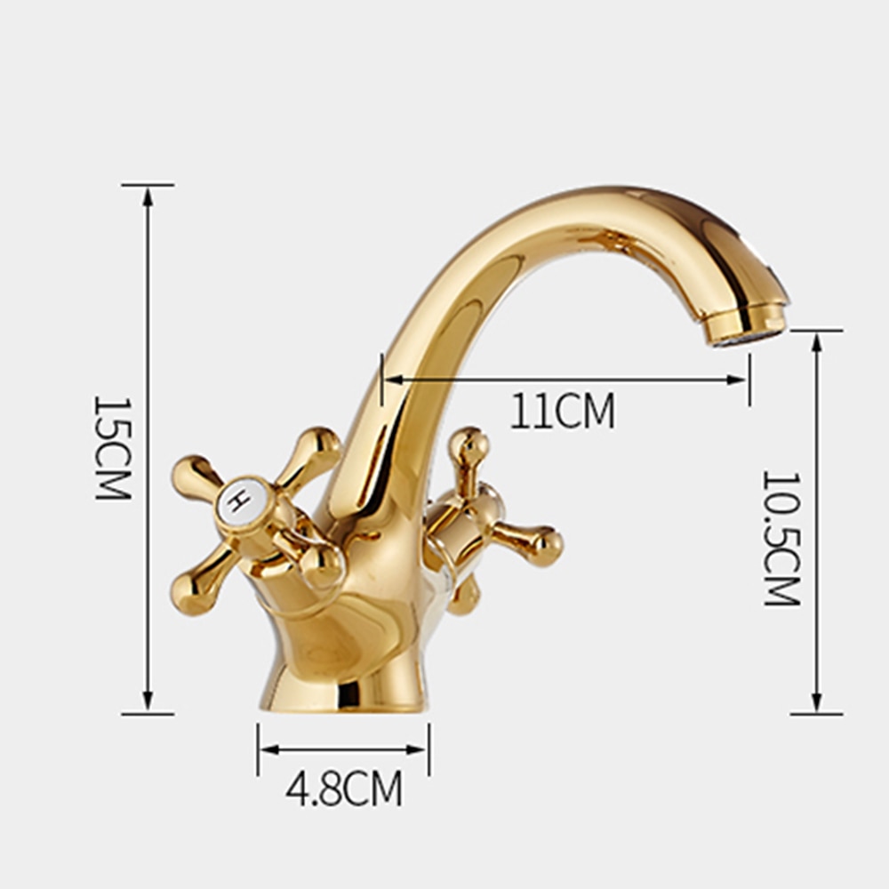 Bathroom Sink Faucet,Classic Electroplated / Painted Finishes Centerset Two Handles One Hole Bath Taps 2025 - CAD $103.99 –P1