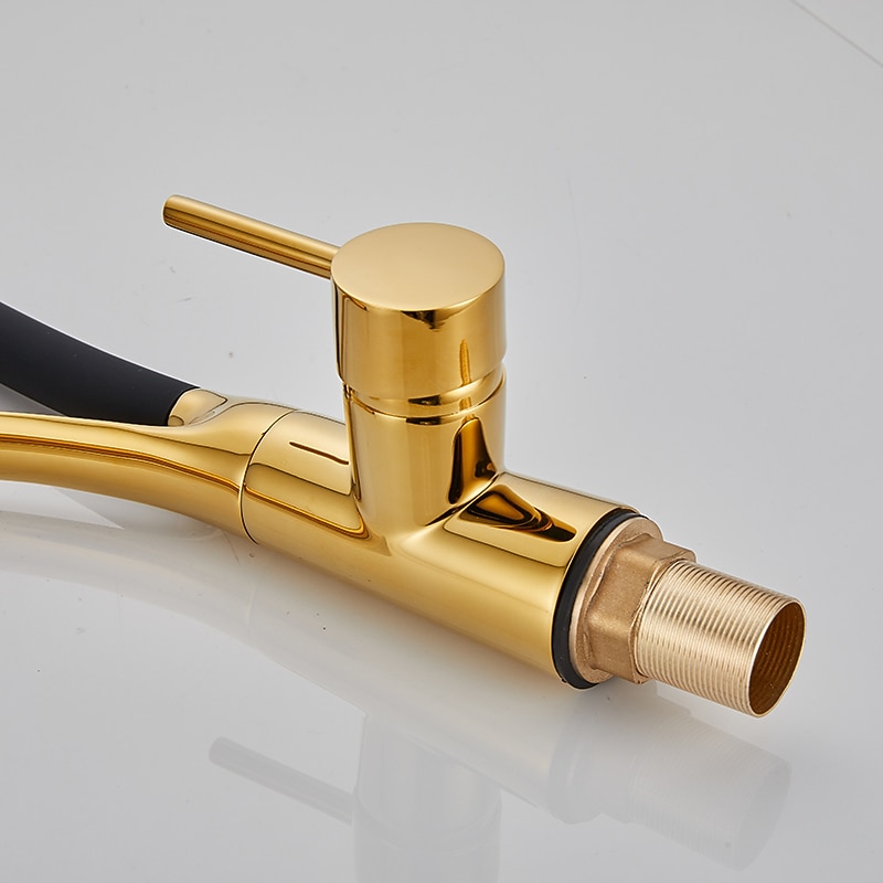 Kitchen Faucet Pull Down Sink Mixer Taps 360 Swivel Flexible Tube Pipe Brass Taps Single Handle with Hot and Cold Water Hose 2025 - CAD $143.99 –P5