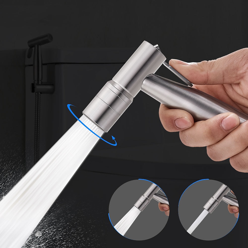 Two Ways 304 Stainless Steel Toilet Handheld Shattaf Bidet Sprayer Shower Heads Set Shower Faucet Accessories Muslim Shower G1/2 or G7/8 2025 - CAD $47.99 –P4