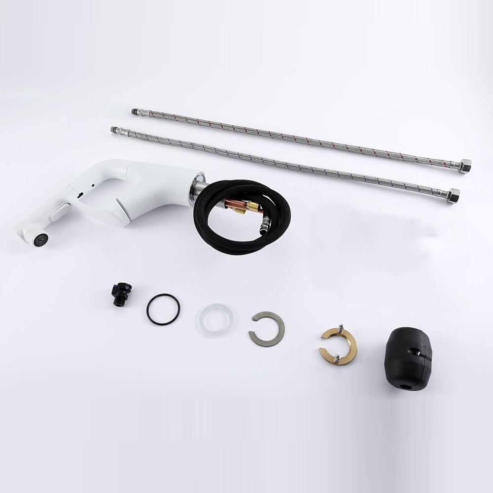 Bathroom Sink Faucet - Rotatable / Pull out Chrome / Electroplated / Painted Finishes Centerset Single Handle One HoleBath Taps 2025 - CAD $135.99 –P14