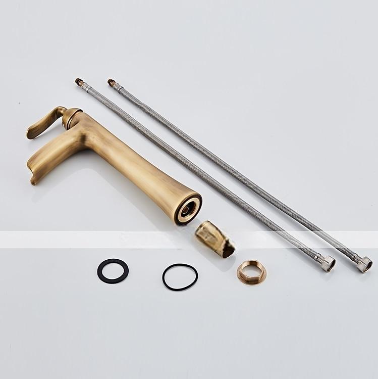 Waterfall Bathroom Faucet, Rustic Nickel Single Handle One Hole Brass Waterfall Bathroom Sink Faucet with Hot and Cold Water 2025 - CAD $127.99 –P4