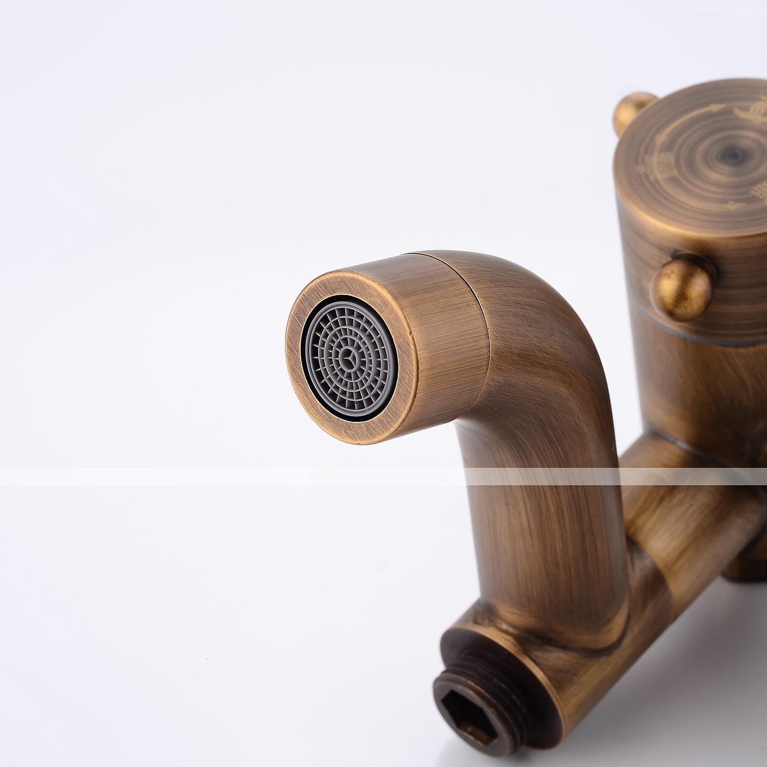 Shower FaucetShower System Set Handshower Included pullout Waterfall Vintage Style/Country Brass Mount Outside Ceramic Valve Bath Shower Mixer Taps 2025 - CAD $303.99 –P6