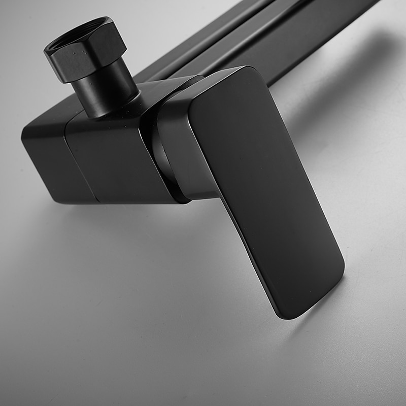 Bathtub Faucet Dual Spout Wall Mounted Bath Tub Filler Mixer Brass Tap with Heldhand Showerhand Ceramic Valve Single Handle Control 2025 - CAD $191.99 –P7