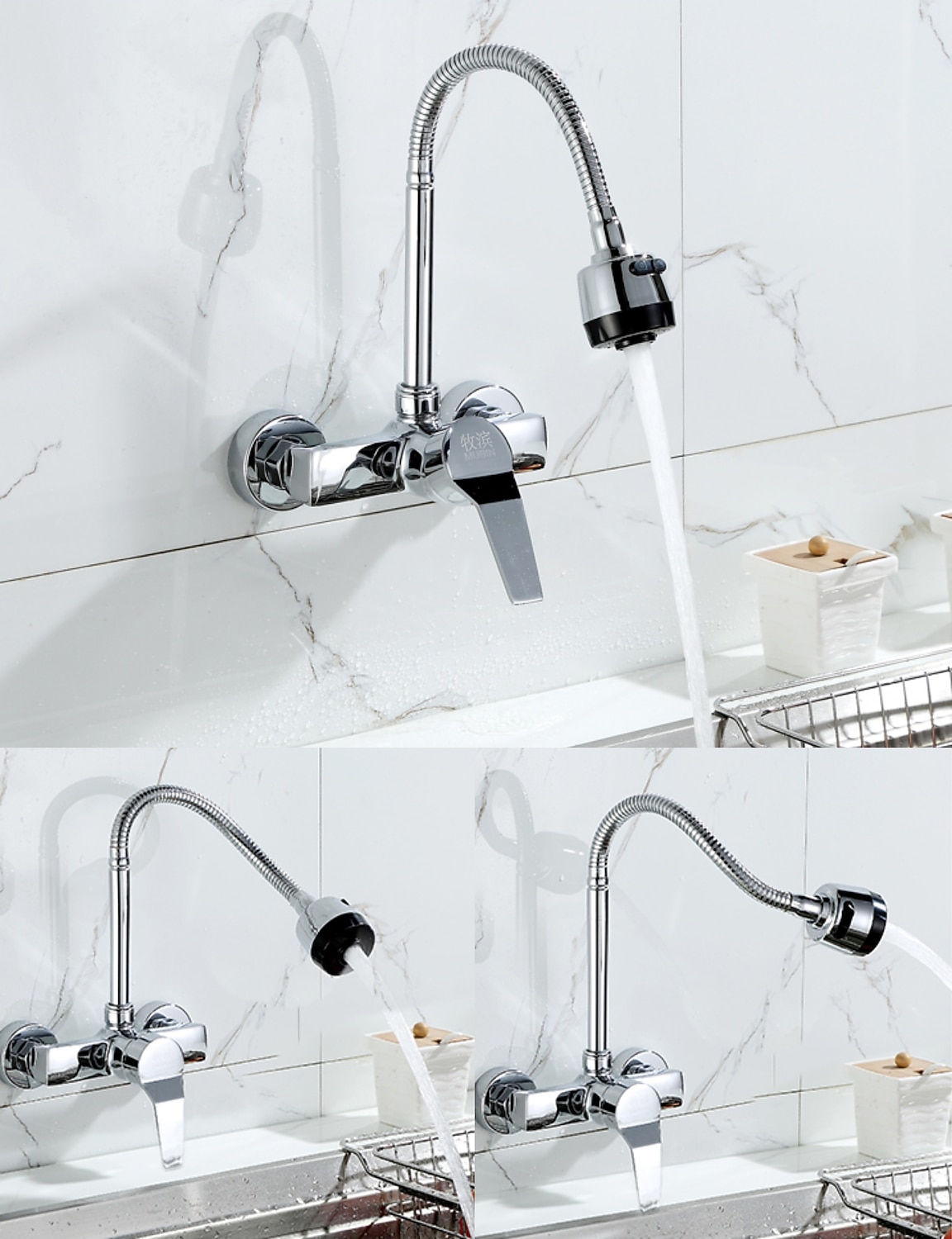 Kitchen Faucet - Single Handle One Hole Chrome Standard Spout Centerset Contemporary Kitchen Taps 2025 - CAD $87.99 –P5