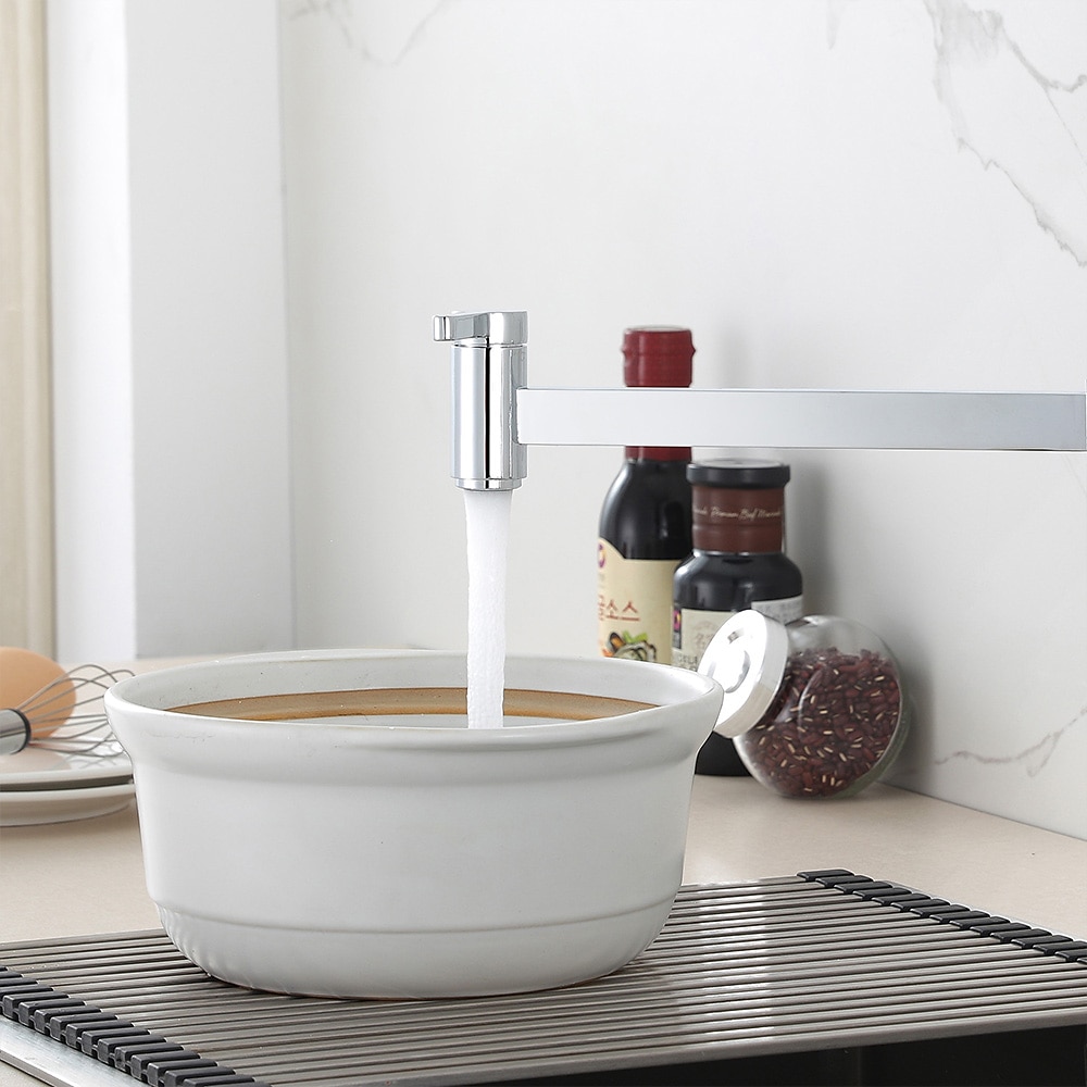 Kitchen FaucetWall Mounted Pot Filler Two Handles One Hole Contemporary Kitchen Taps 2025 - CAD $79.99 –P3