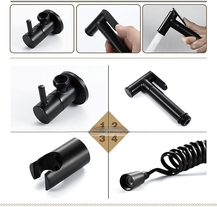 Single hole Bidet BlackToilet Handheld bidet Sprayer Self-Cleaning Contemporary 2025 - CAD $59.99 –P2
