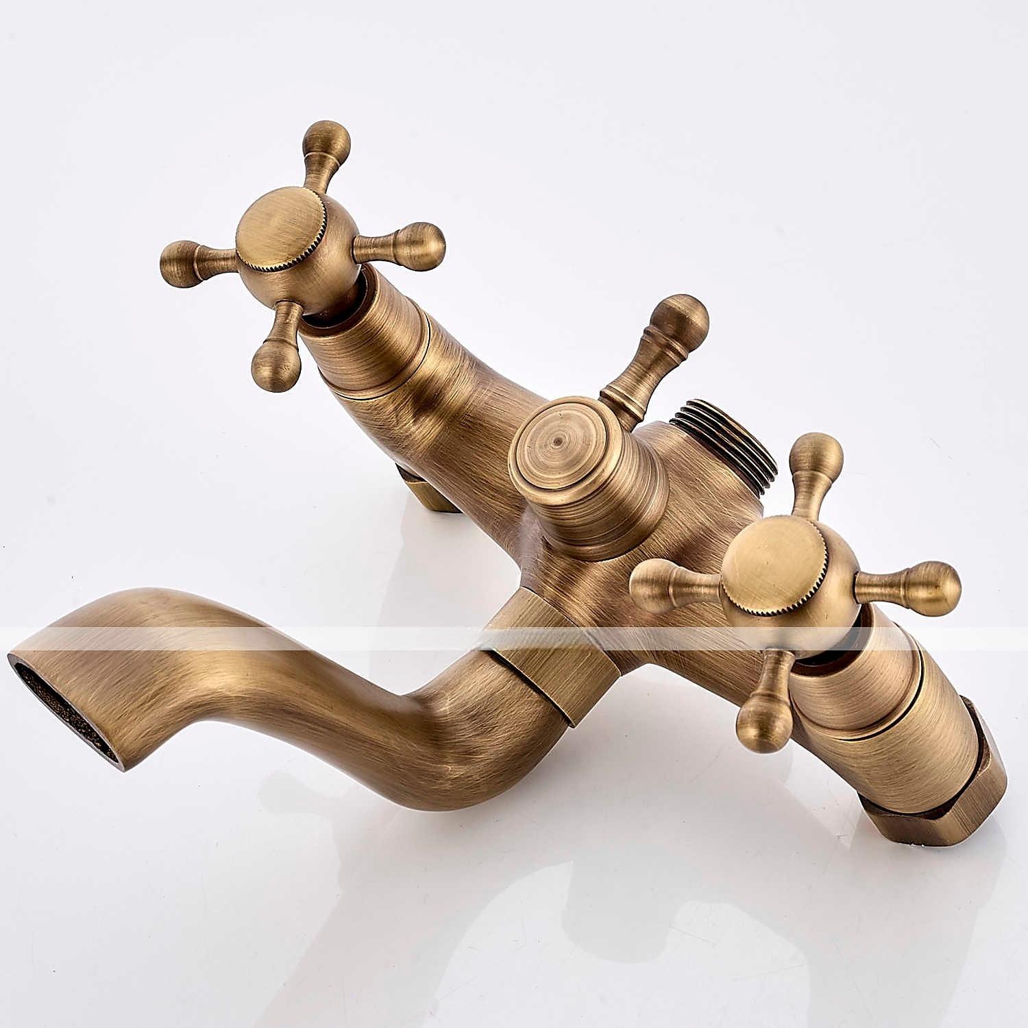 Bathtub FaucetWall Mounted Brass Rainfall Shower Mixer Taps Contain with Handshower and Cold/Hot Water 2025 - CAD $159.99 –P18