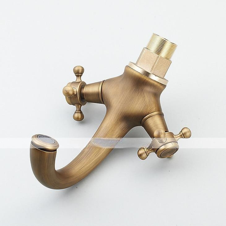 Bathroom Sink Faucet - Classic Antique Brass Centerset Two Handles One HoleBath Taps 2025 - CAD $79.99 –P6