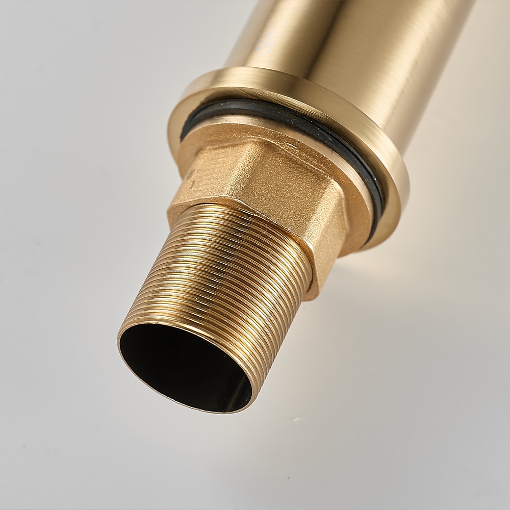 Bathroom Waterfall Sink Faucet, Basin Mixer Taps Tall Short Brass, Deck Mounted Single Handle One Hole Tap with Hot and Cold Hose Vessel Water Tap Washroom 2025 - CAD $127.99 –P7