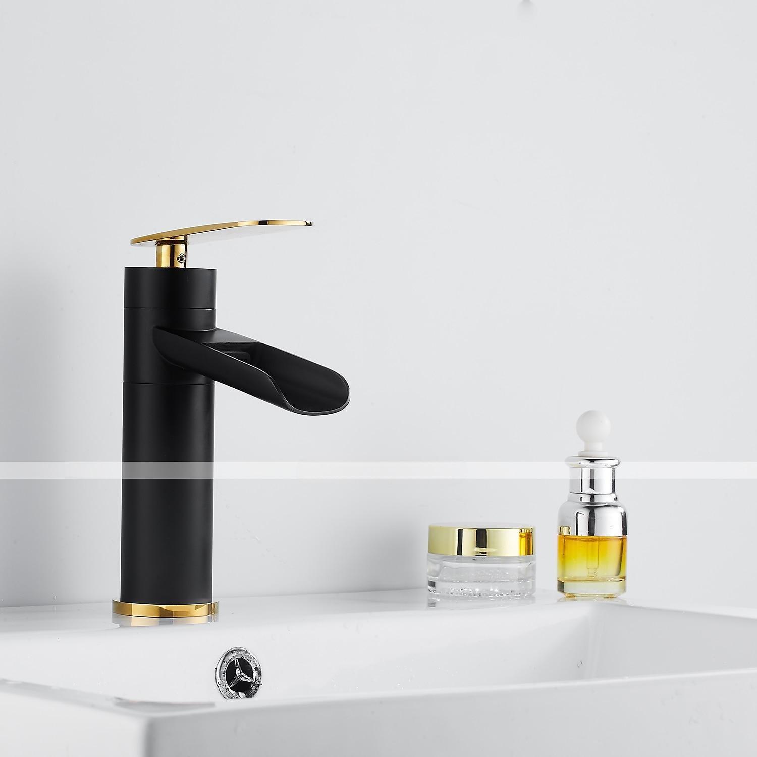 Bathroom Sink Faucet,Rotatable Electroplated Centerset Single Handle One Hole Bath Taps with Hot and Cold Switch 2025 - CAD $95.99 –P1