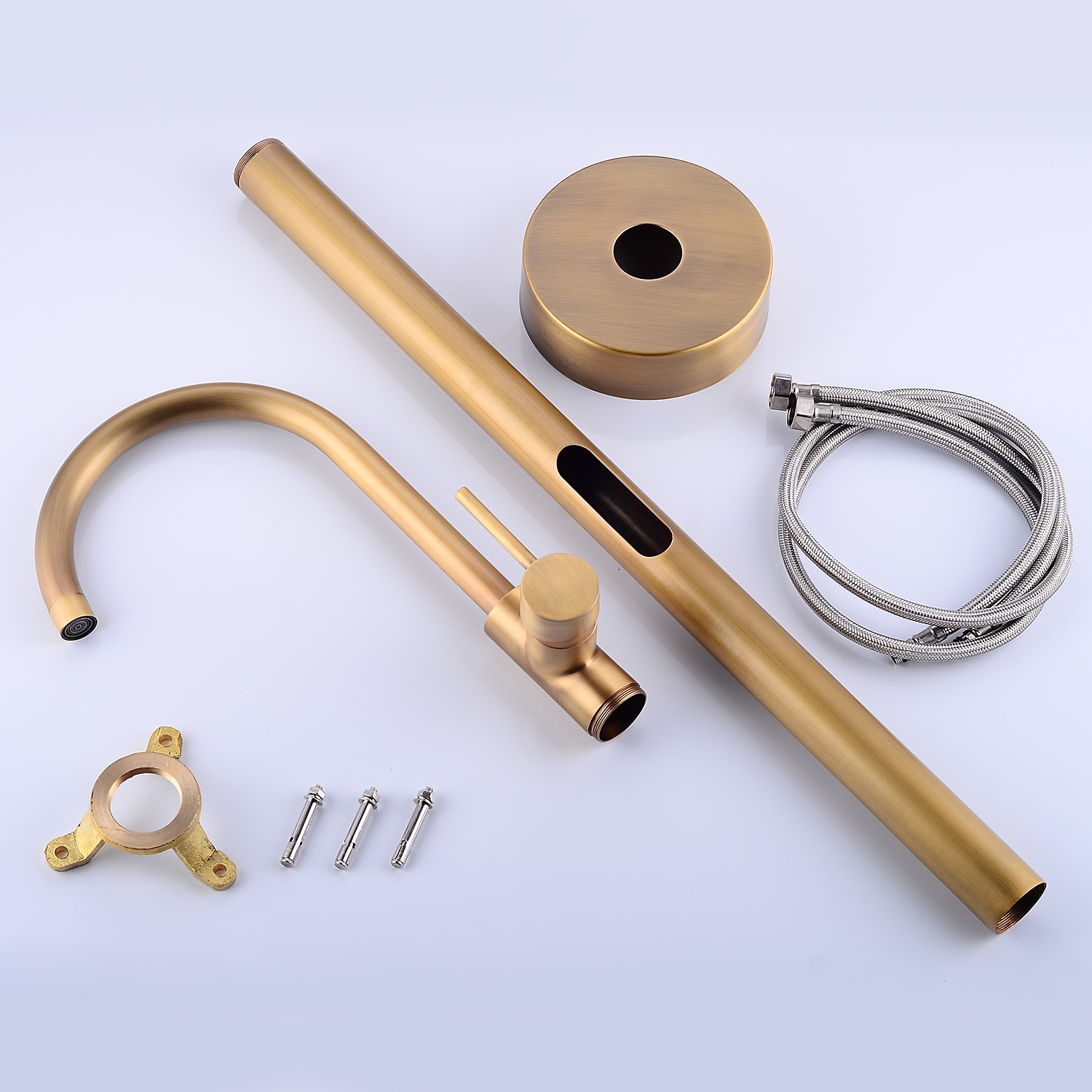Floor Mount Standing Bathtub Faucet 360° Swivel Freestanding Tub Filler Mixer Tap Brass Spout High Flow Shower Faucets 2025 - CAD $223.99 –P1