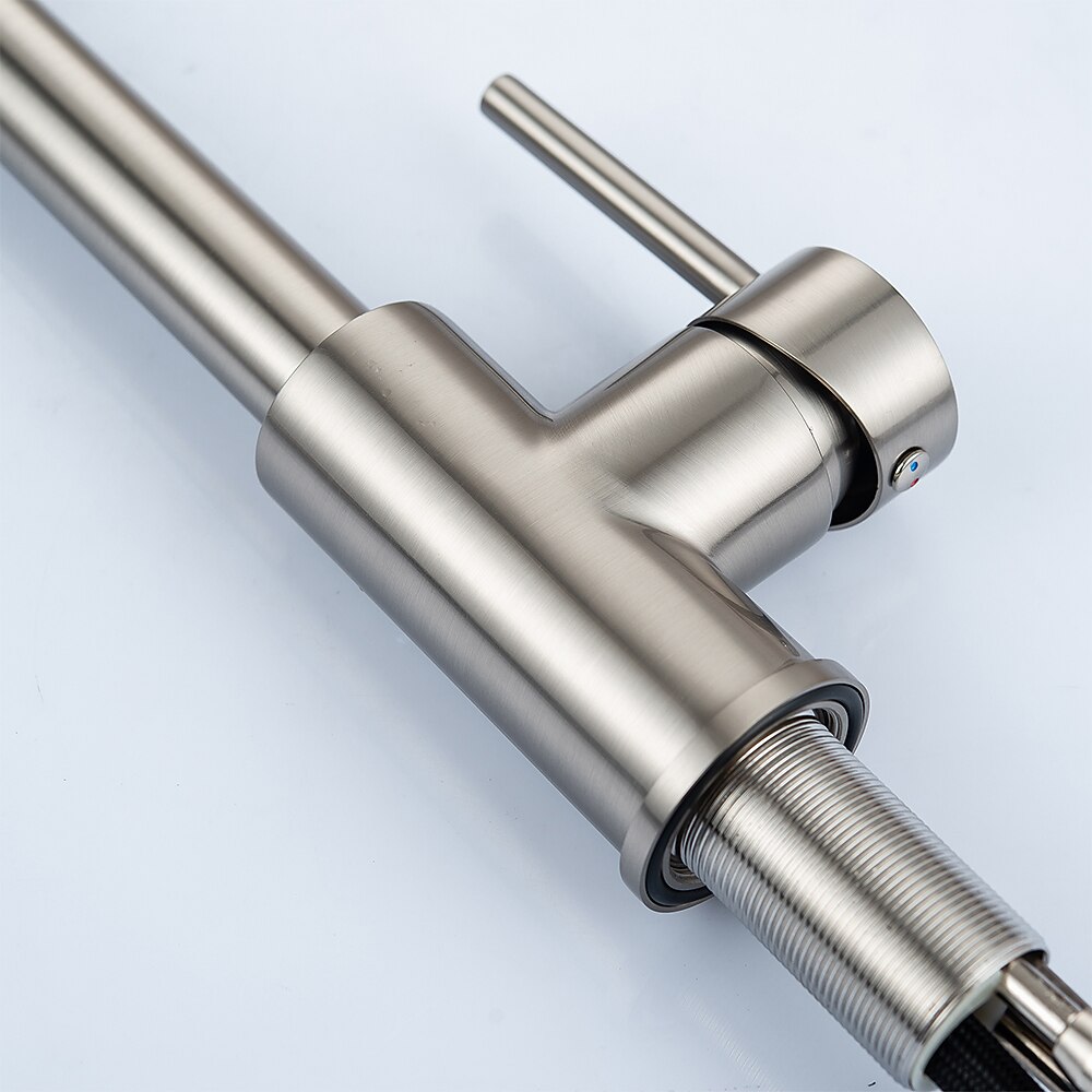 Kitchen Faucet with Pull-out SpraySingle Handle One Hole 2-modes Brass Kitchen Taps 2025 - CAD $199.99 –P11