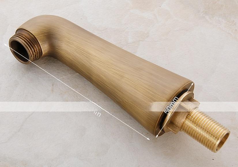 Antique Brass Wall Mounted  Shower Faucet Two Handles Two Holes Bathtub Shower Mixer Taps Contain with Handshower and Valve and Hot/Cold Water 2025 - CAD $127.99 –P3
