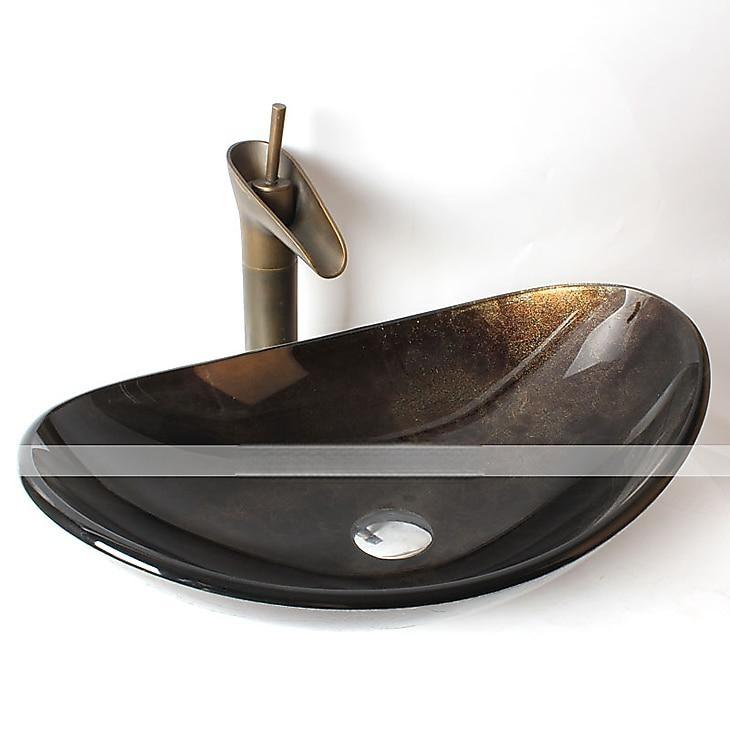 Mounting Ring Antique Tempered Glass Rectangular Vessel Sink Lavabo 2025 - CAD $366.99 –P2