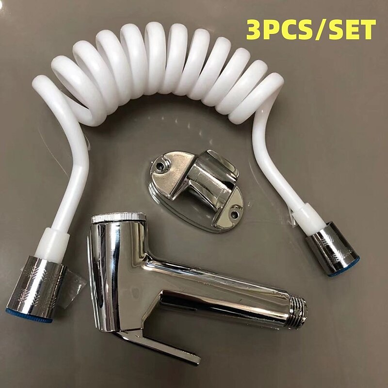 Bathroom Handheld Shower Bidet Shattaf Sprayer Set Wall Mount Home Wash Toilet Hand Held Bidet Shower Spray Wall Bracket Hose Diaper Cleaning 2025 - CAD $6.99 –P6