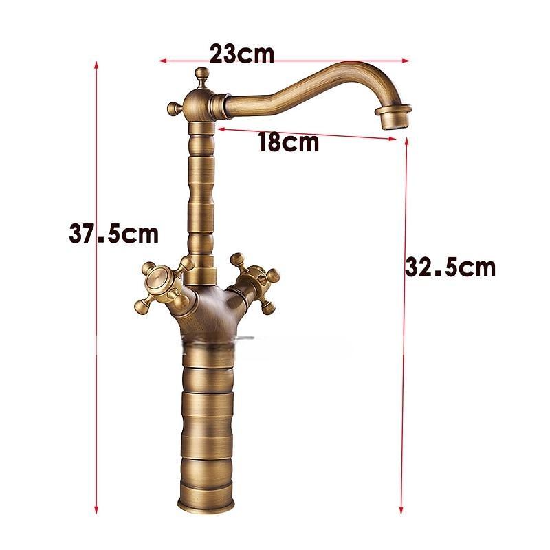 Antique Copper Faucet with Drain,Pre Rinse Rotatable Widespread Centerset Two Handles One Hole Bath Taps with Hot and Cold Switch 2025 - CAD $111.99 –P1