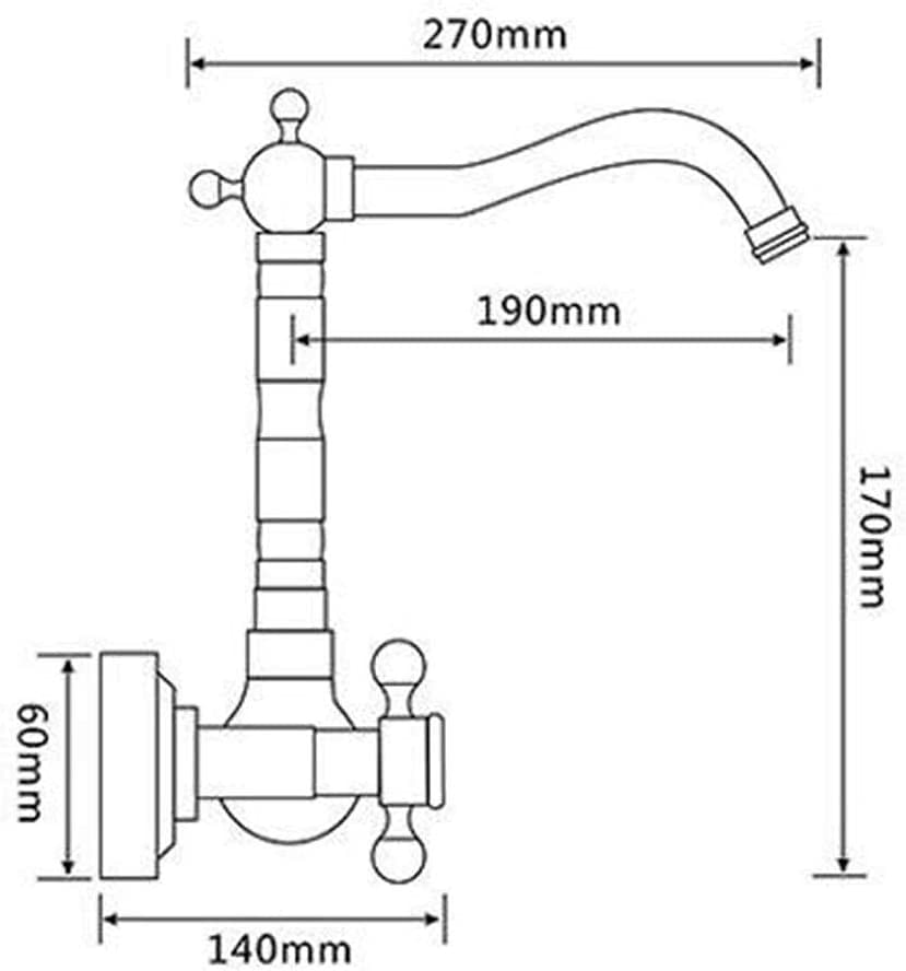 Retro Style Utility Sink Black Laundry Faucet Wall Mount High Arc Two Handles Two Holes Wash Basin Tap with Hot and Cold Water Hoses Laundry Tub Pot Filler Commercial Faucet 2025 - CAD $95.99 –P1