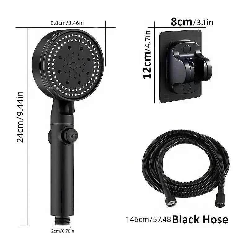 5 Modes Shower Head with Handheld Drill-Free High Pressure High Flow Water Saving Shower Spray with ON/OFF Pause Switch Shower Bathroom Accessories 2025 - CAD $27.99 –P1