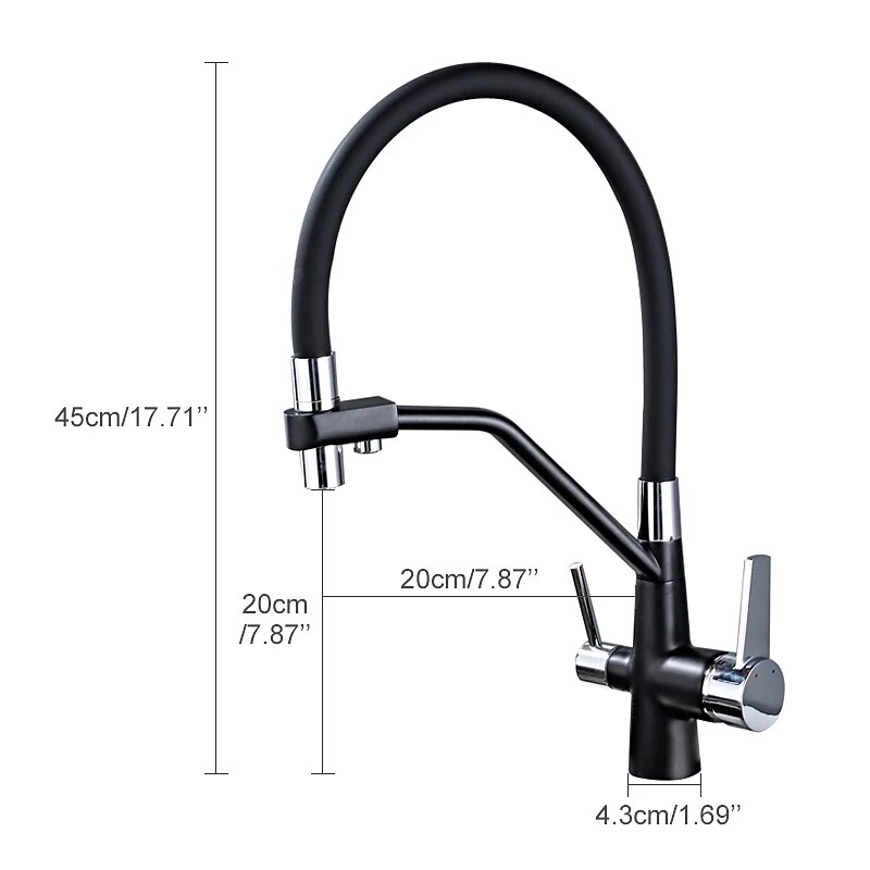 Kitchen faucet - Two Handles Two Holes Chrome / Oil-rubbed Bronze / Nickel Brushed Pull-out / ­Pull-down Centerset Antique Kitchen Taps 2025 - CAD $159.99 –P1